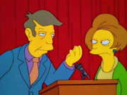 The Simpsons and principal skinner making finger thing means the taxes