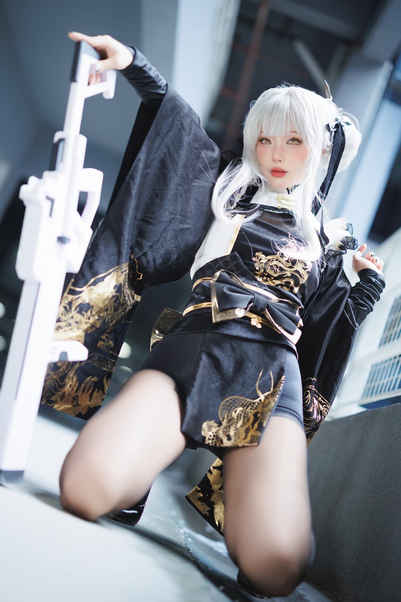 切切Celia 布兰浴衣 Blanc Cosplay NIKKE 写真 17P插图5