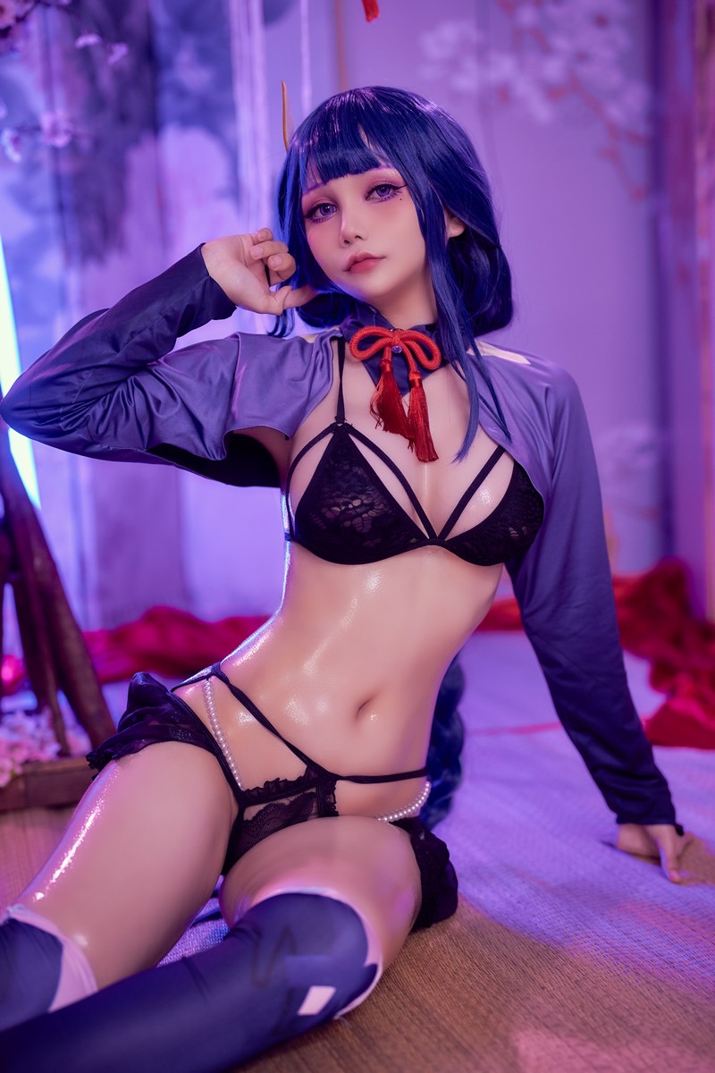Joyce Lin2x Raiden Shogun Ei Cosplay Genshin Impact 写真 36P插图2