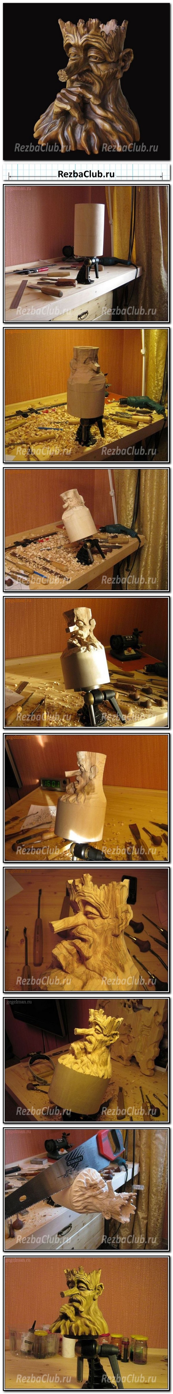 Инструкция резчику как вырезать голову Лешего