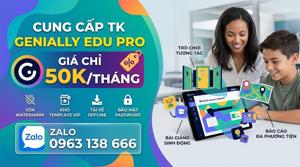 tk genially pro 50k/tháng