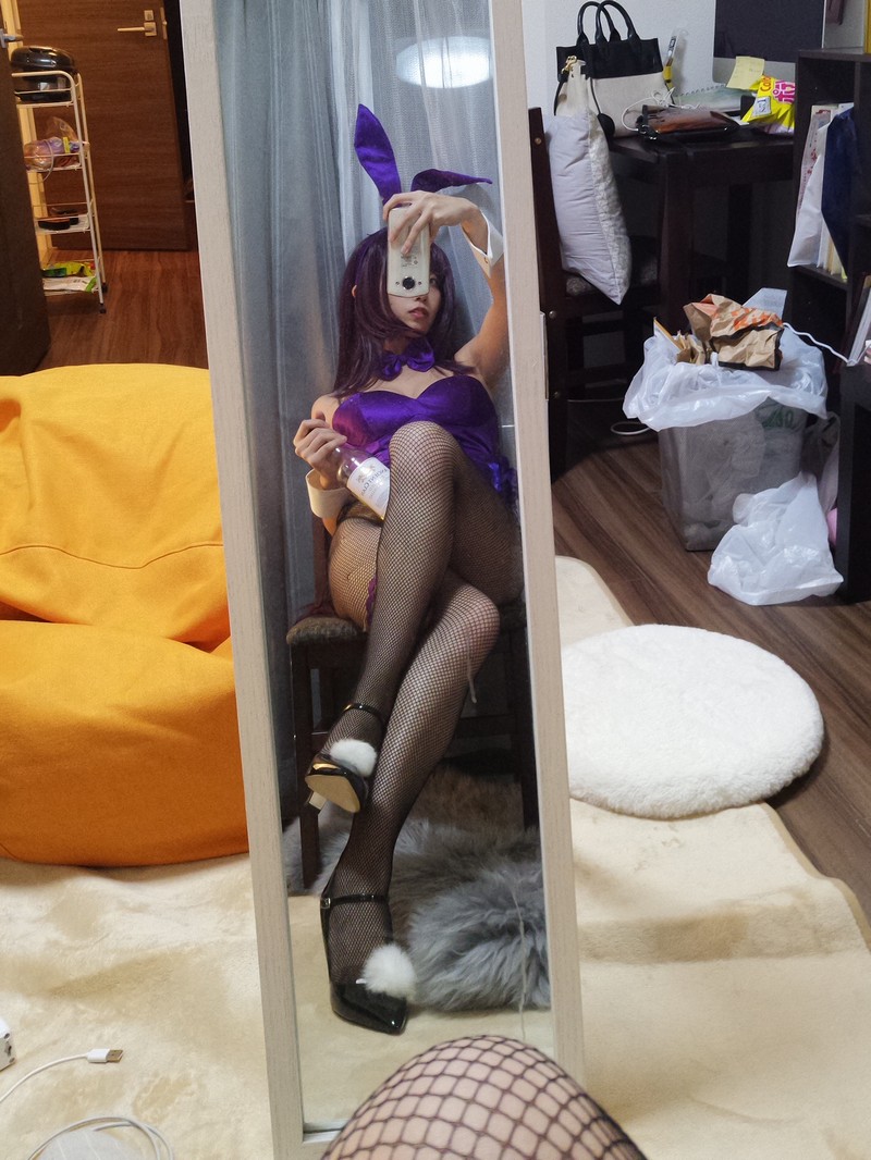 切切Celia 斯卡哈兔女郎 Scathach Bunny Cosplay 写真 17P插图7