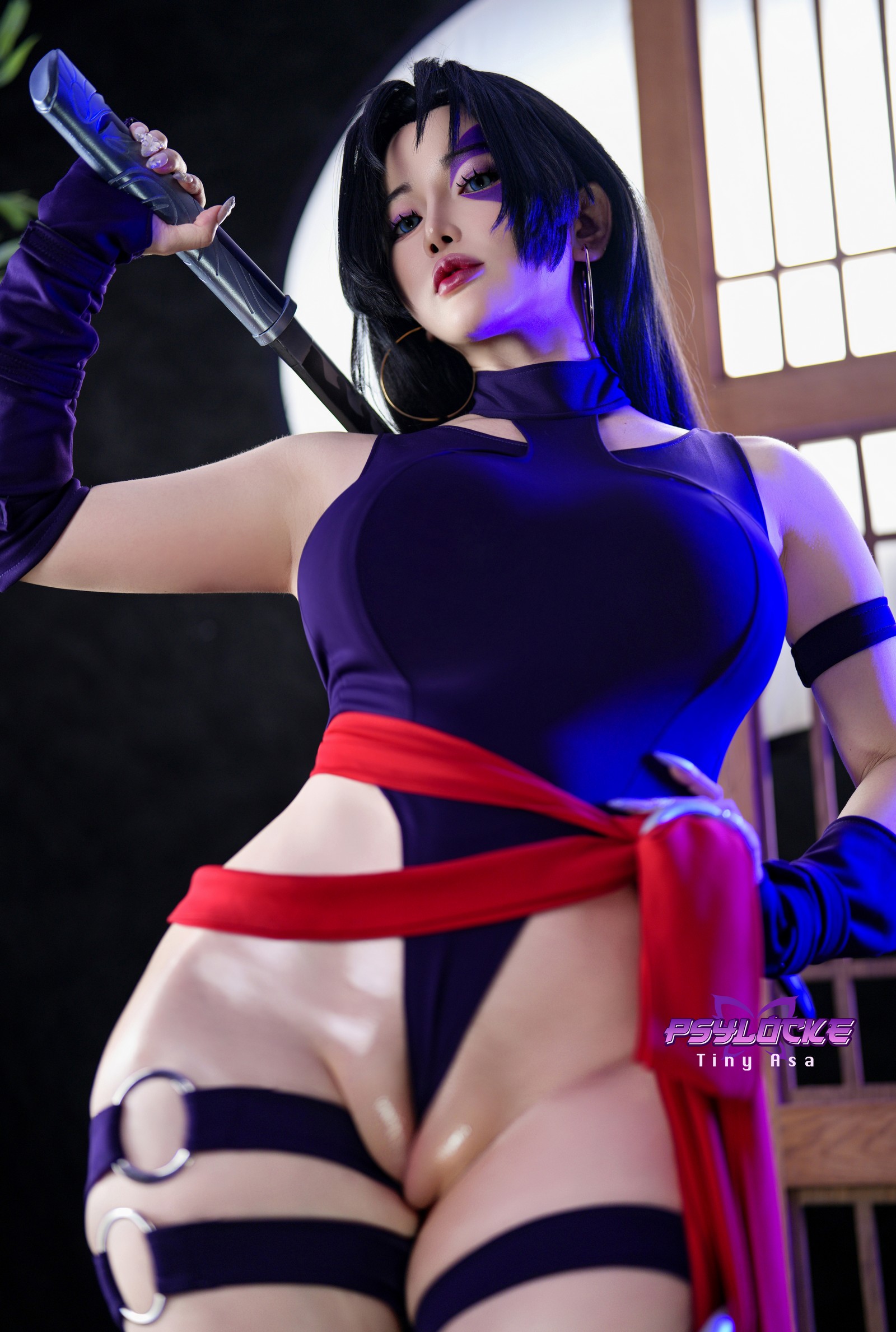 Tiny Asa – Psylocke 精神刀锋 Cos 高清写真＋视频（80P2V-3.55GB）插图3