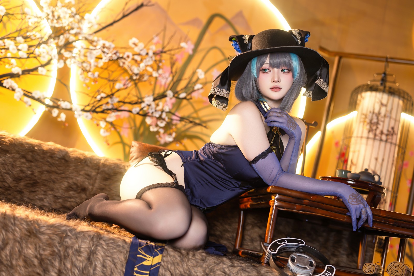 屿鱼 Yuyu 金装猫猫头 原创 Cosplay 写真集（60P｜747MB）插图8
