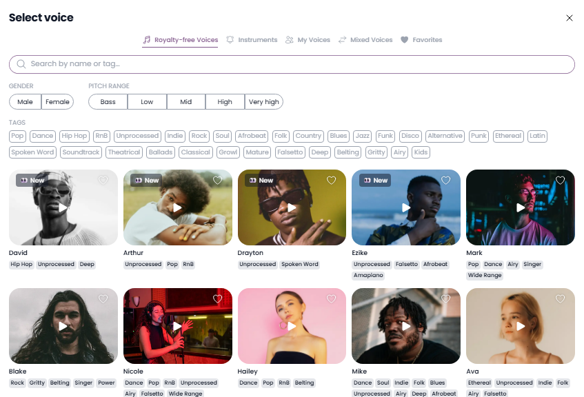 Audimee convert vocals