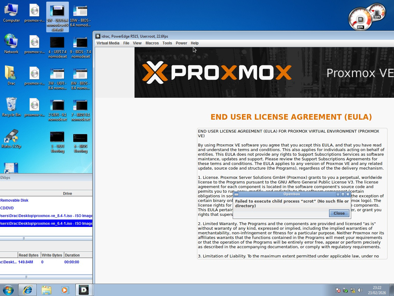 5W UEFI 6 4 nomodeset default