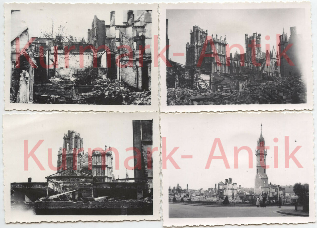 Fotos Wehrmacht Luftwaffe Frankreich Normandie Évreux Ruine Kirche Front