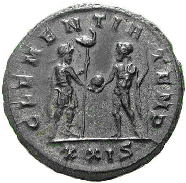 Glosario de monedas romanas. GLOBO IMPERIAL. 14
