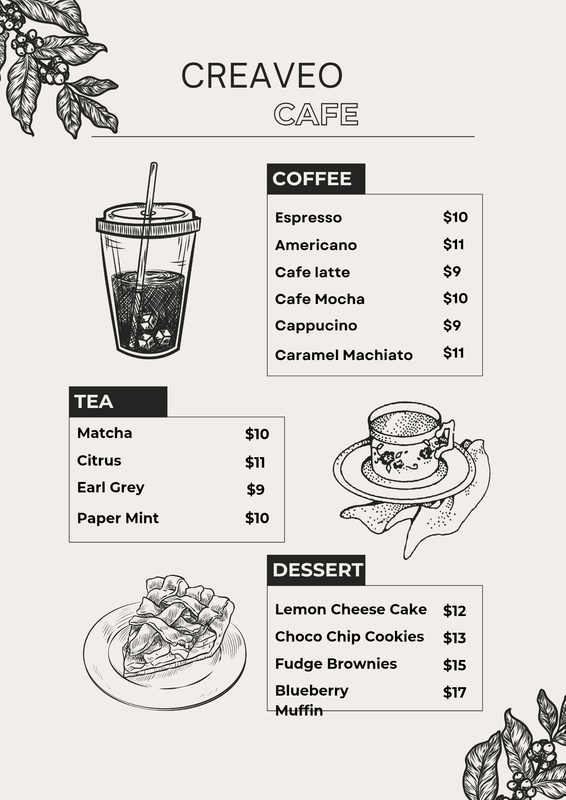 Cafe Menu