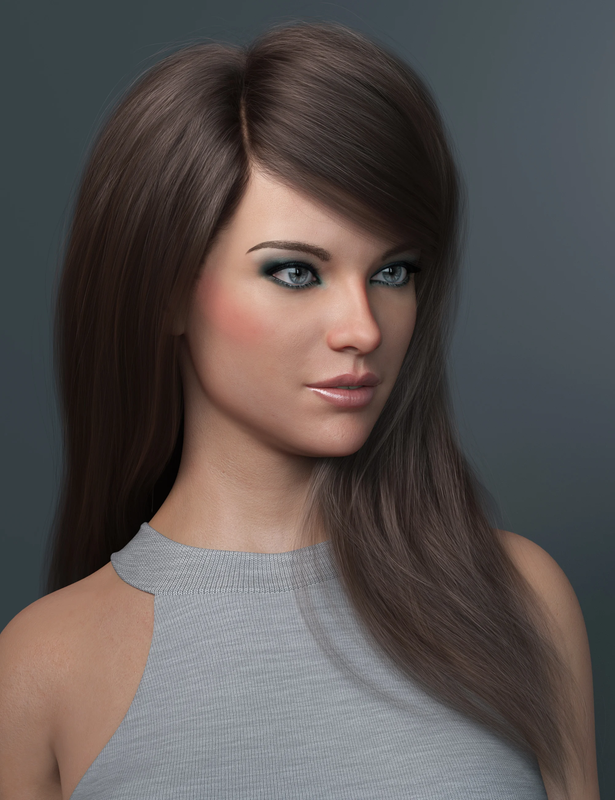Swept Bangs Hair for Genesis 3 and 8 Females