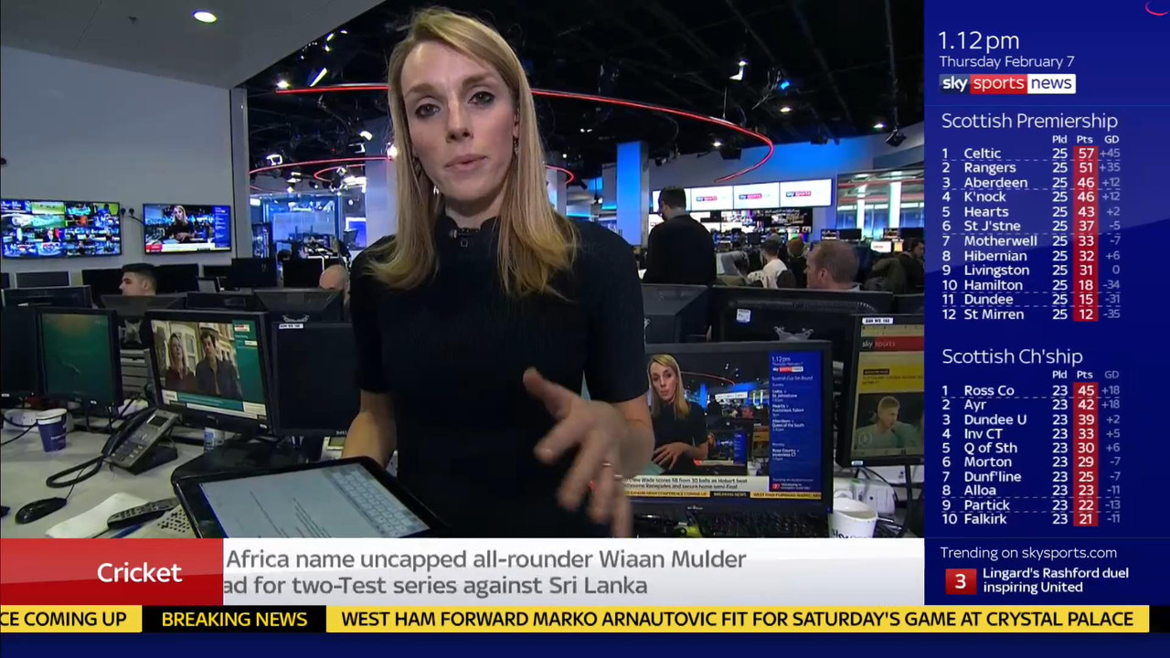 07 February - 13.00.00 - Sky Sports News. All the news from the 