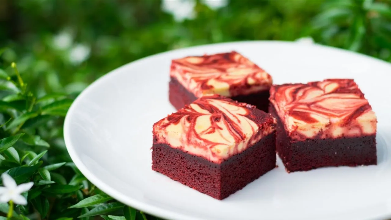 Receta para preparar unos brownies de red velvet para celebrar San Valentín