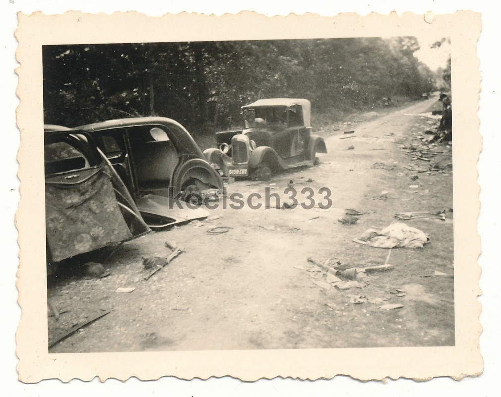 Foto Rückzugsstrasse der französischen Armee bie