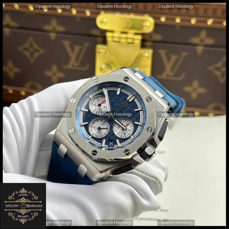Audemars Piguet Royal Oak Offshore Chronograph 26420 43mm Blue Dial Automatic - Super Clone