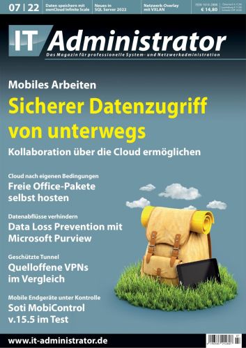 Cover: It-Administrator Magazin Juli No 07 2022