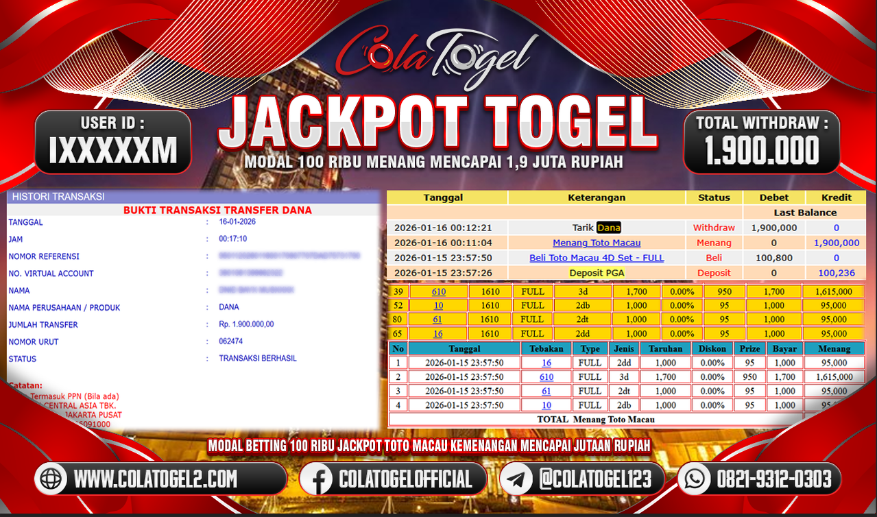 JACKPOT TOTO MACAU!! 