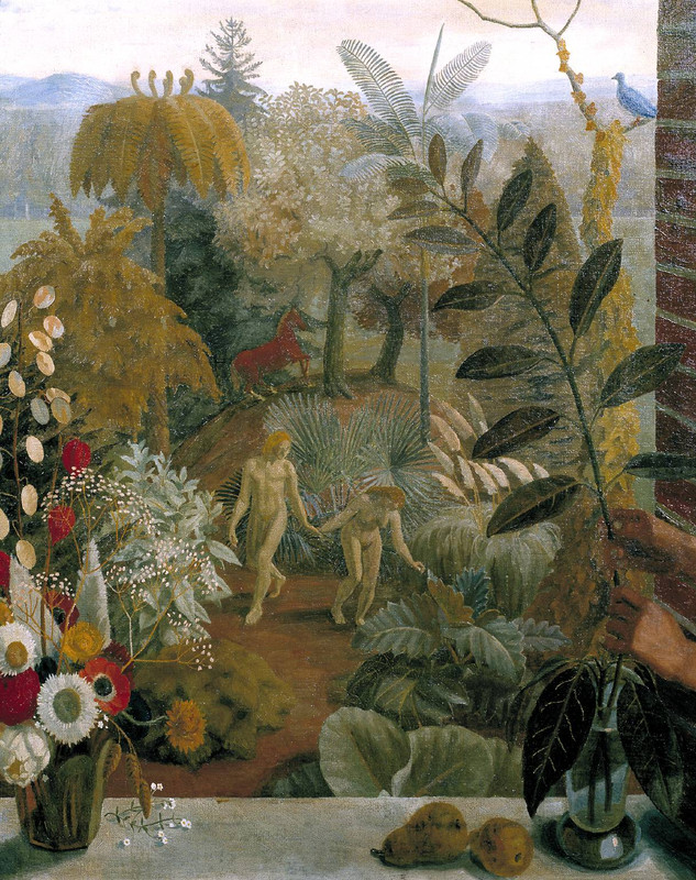 Brotherhood of the Ruralists Charles-mahoney-Adam-and-Eve-in-the-Garden-of-Eden-exhibited-1936-via-tate-org-uk