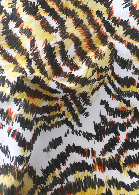 Animal print on silk