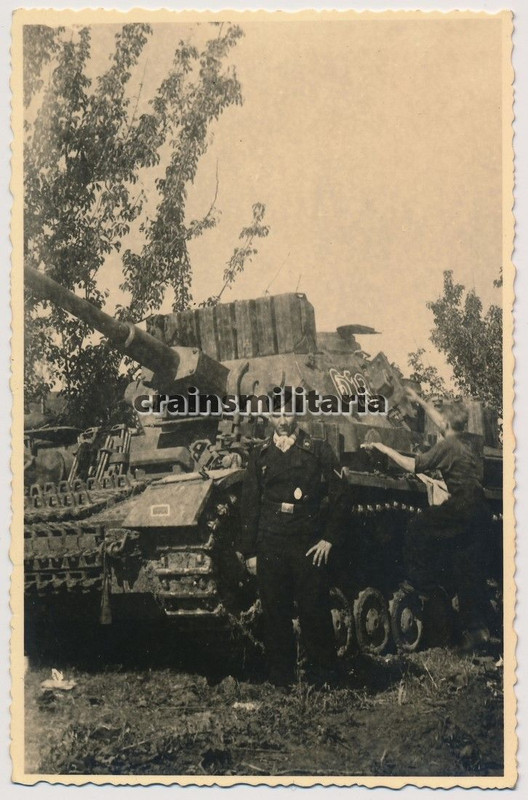 Orig Foto Panzer Soldat B Panzer IV Tank M Kennu — Postimages