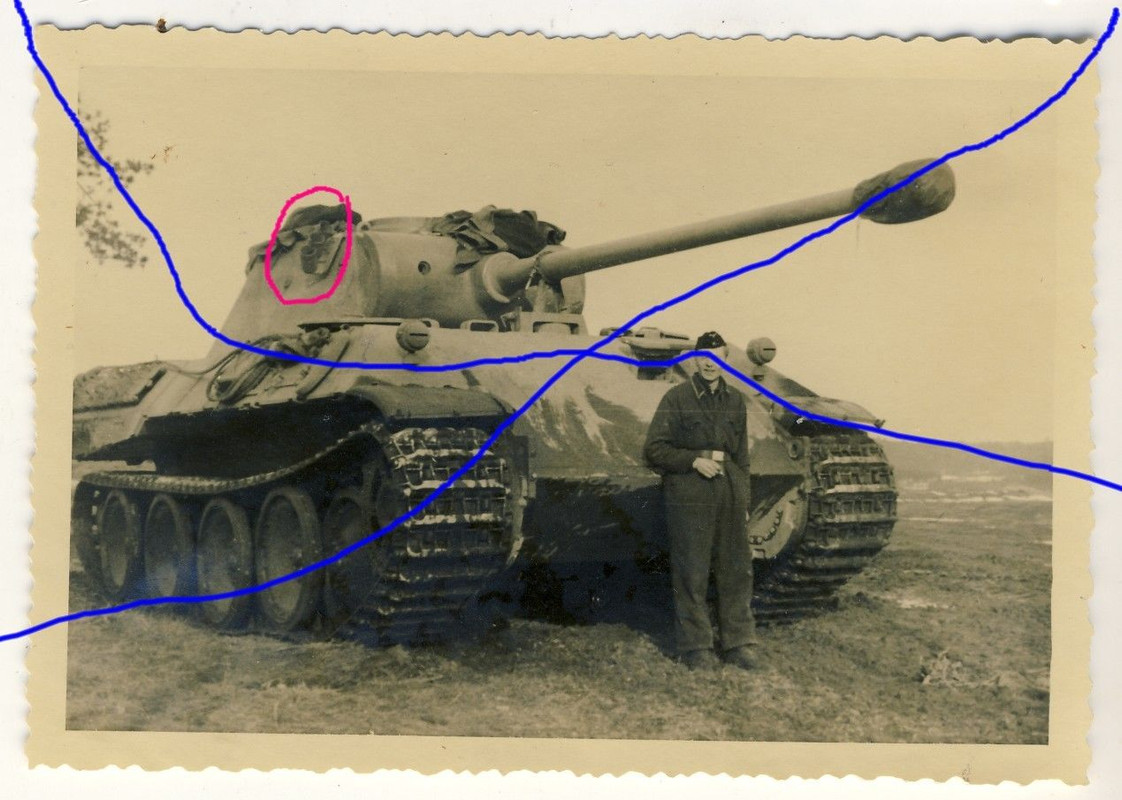deutscher PANTHER-PANZER mit Nebelkerzen OHNE Fr