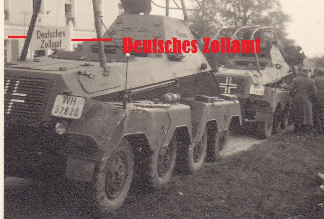 Aufkl.R.6 Sd.Kfz.232 Funk Panzerspähwagen Grenze