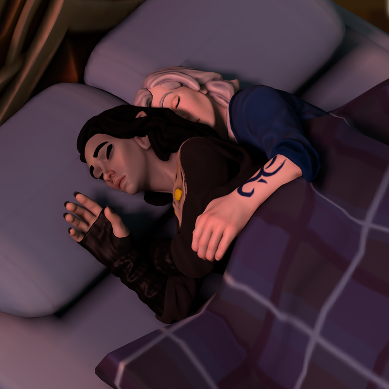 Pitch and Jack sleeping 