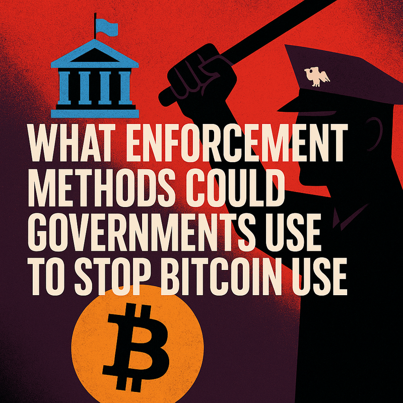 What enforcement methods could governments use to stop Bitcoin use