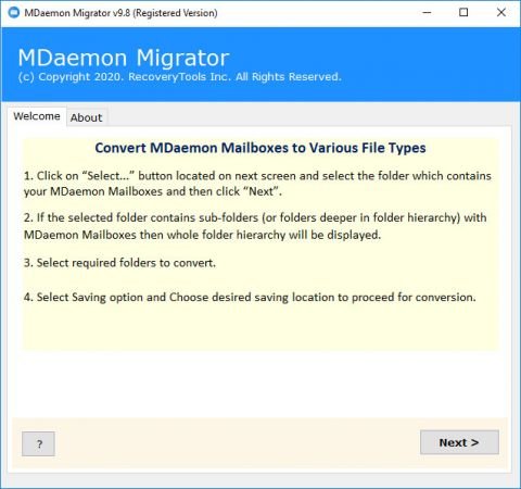 RecoveryTools MDaemon Migrator 10.6