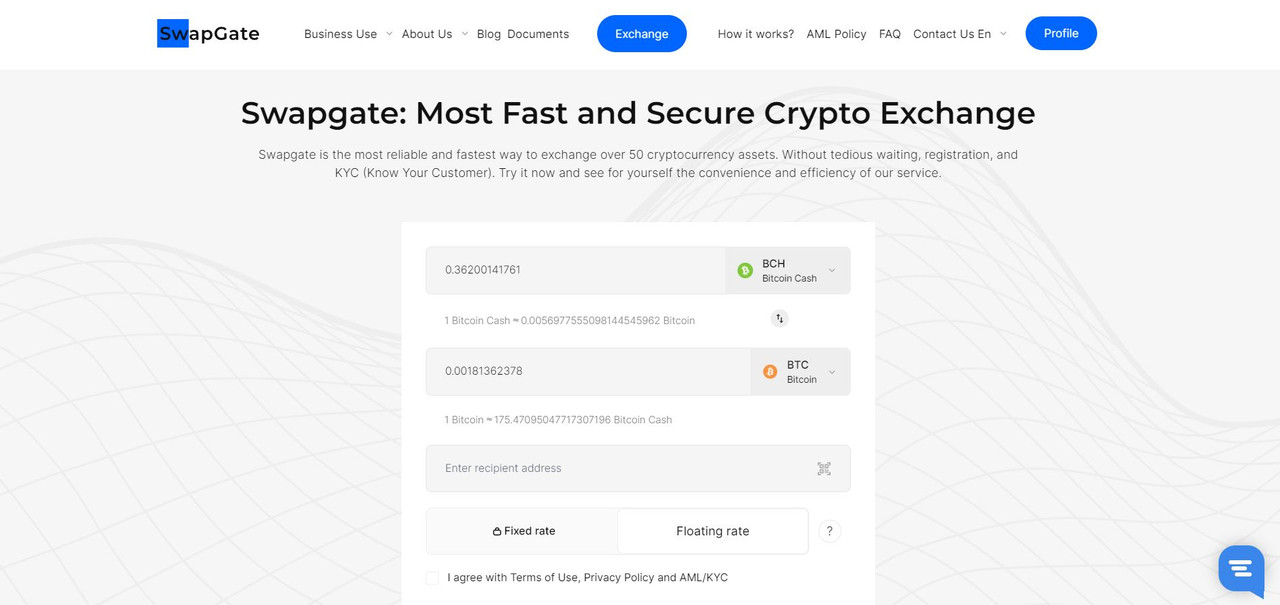 Crypto exchanger SwapGate in Cryptocurrency Advertisements_swpgatee