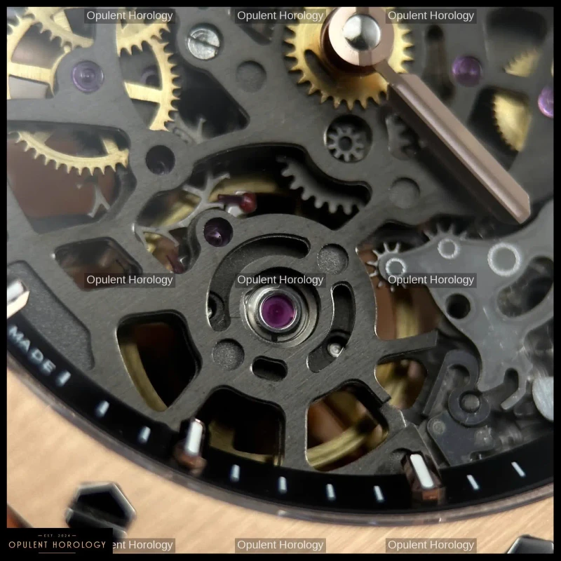 Audemars Piguet Royal Oak Jumbo Extra-Thin Openworked 16204 Rose Gold Skeleton Dial 39mm