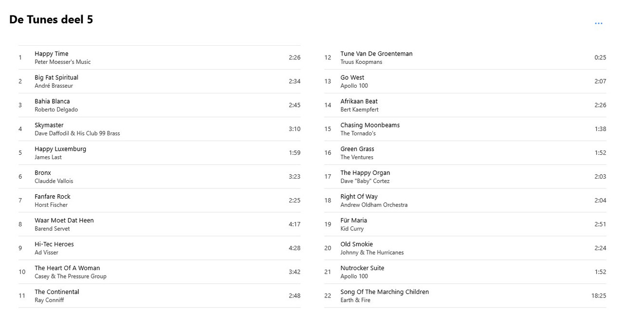 tunes back 5