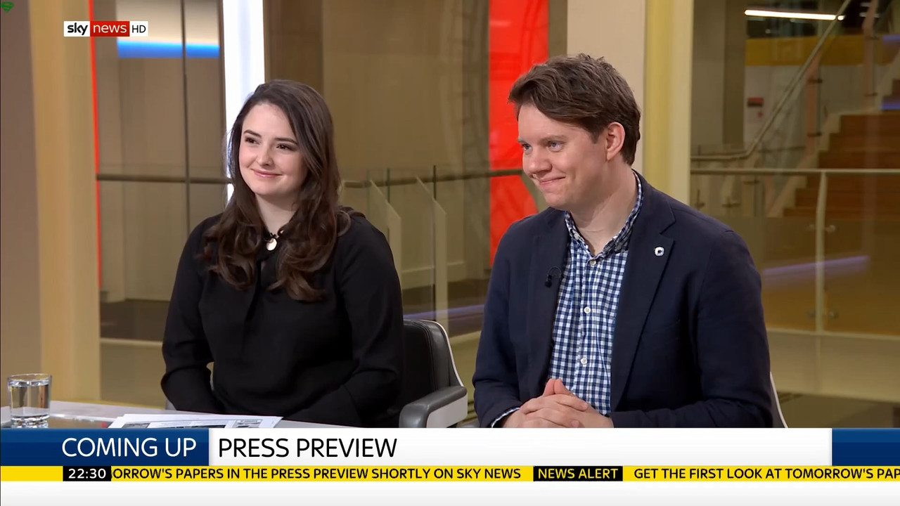 27 January - 22.00.00 - Sky News At 10. Anna Jones with the main
