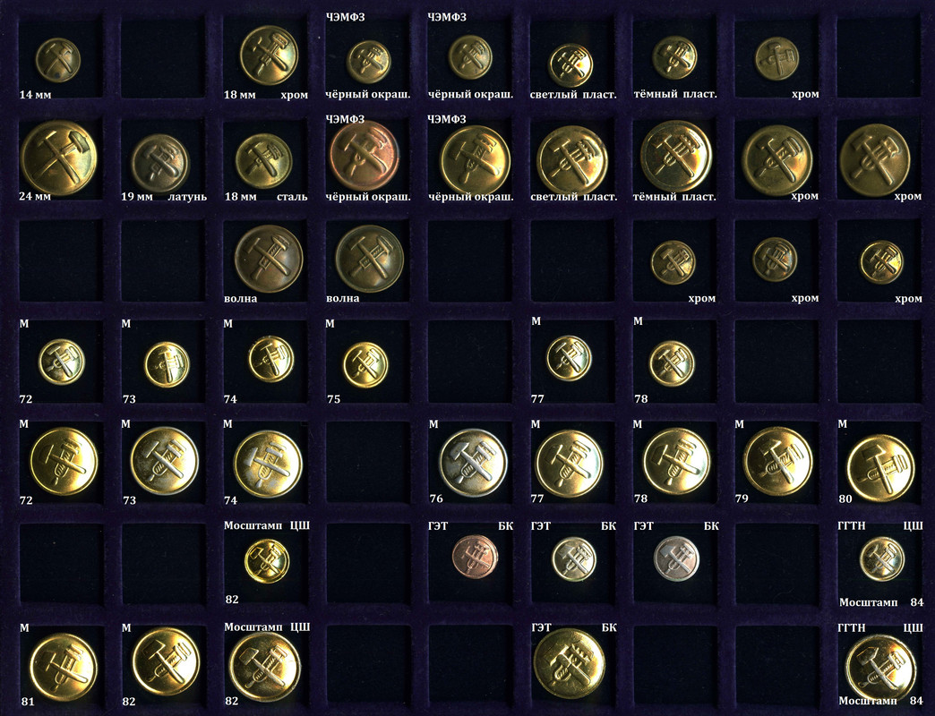 Пуговицы СССР. МПС 3.