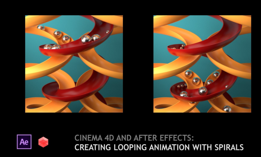 Cinema 4D and After Effects: Creating Looping Animation with Spirals