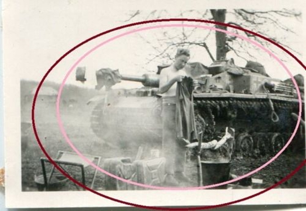 Foto WW II Sturmgeschütz Panzer Tank Langrohr Fr