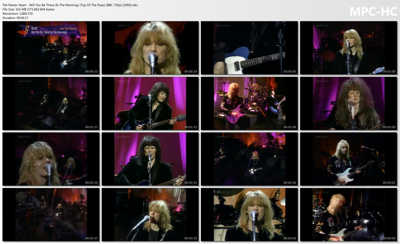 Heart - Will You Be There (In The Morning) (Live From Toronto) (Top Of The Pops) (BBC HD 720p) [25.1