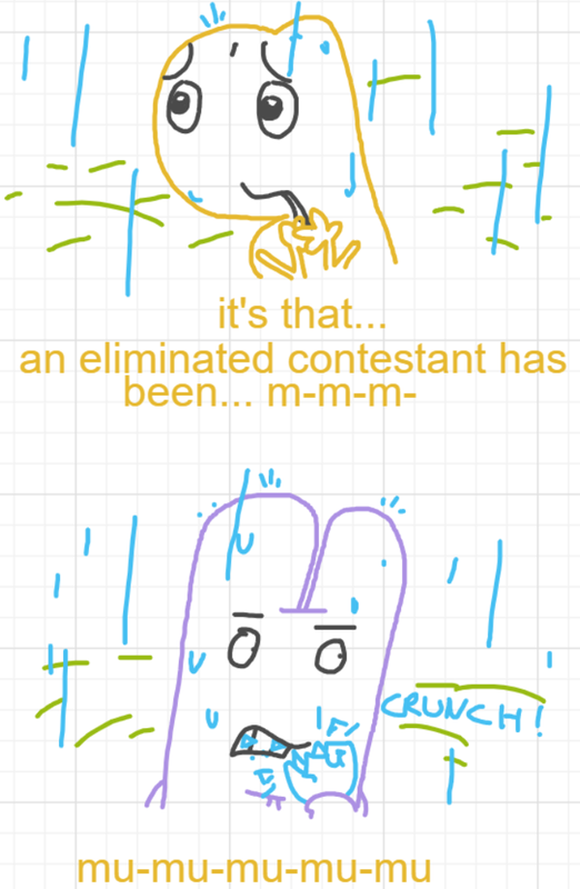 A panel from A Murder On The, episode six of the Board Boards object show by Furretwalk/WalkingFurret.