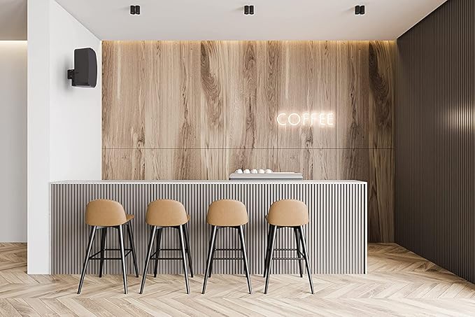 Detalle del mecanismo de inclinación y giro del soporte de pared Flexson.