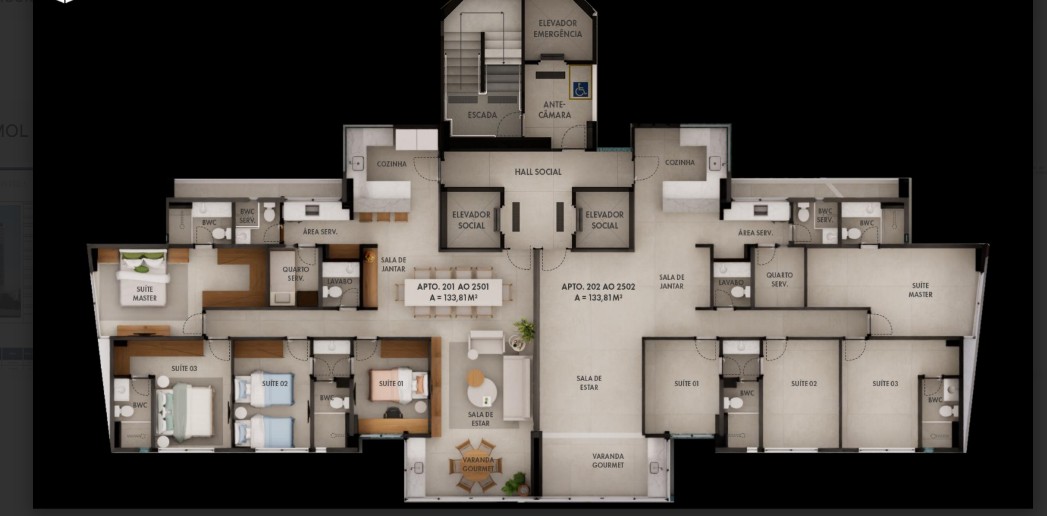 Planta baixa do apartamento