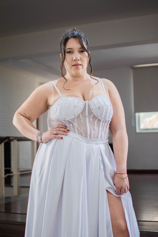 Detalle del corset y espalda del Vestido Irina