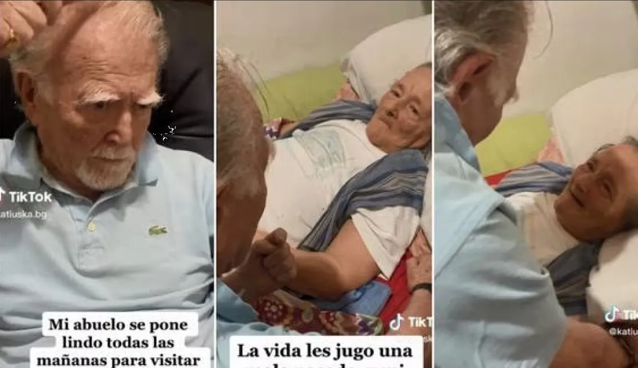 Abuelita perdió la memoria y al único que reconoce es a su esposo