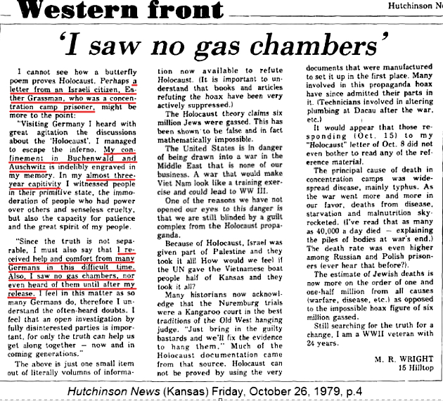 ''I Saw No Gas Chambers''