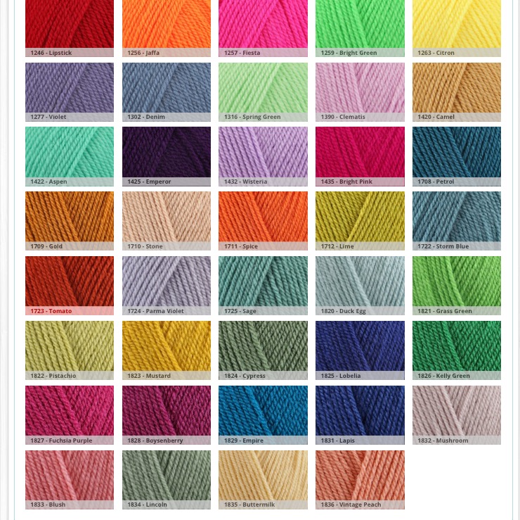 Stylecraft Dk Colour Chart