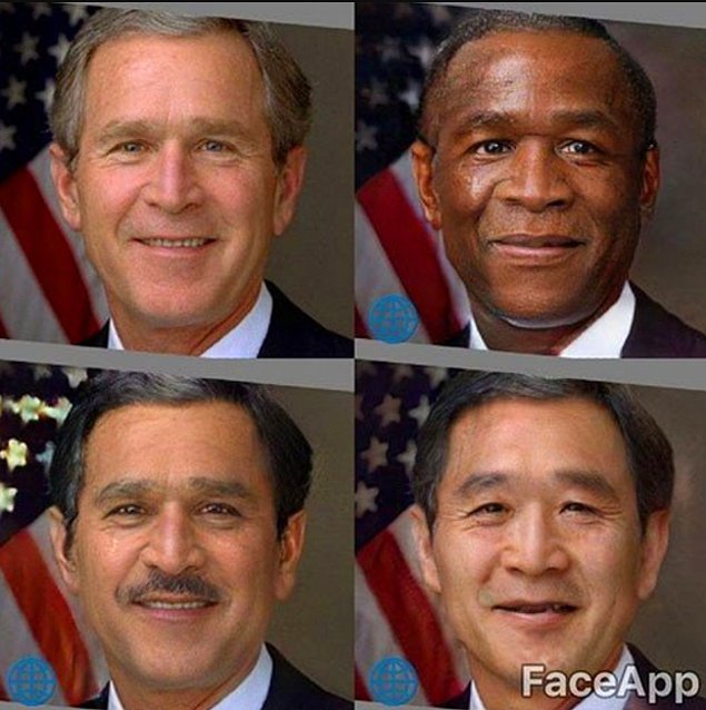 FaceApp: Как бы выглядели знаменитости с другим цветом кожи?