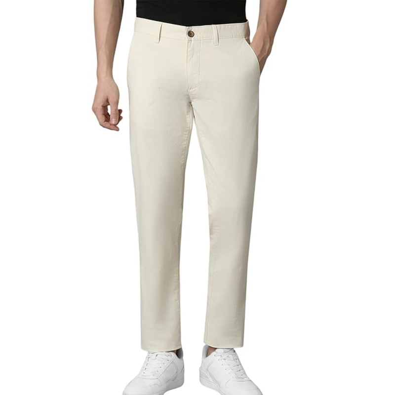 Louis Philippe men's cotton chinos slim fit