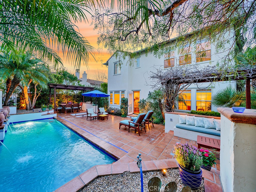 Backyard pool and patio at 40 Via Armilla, San Clemente, California