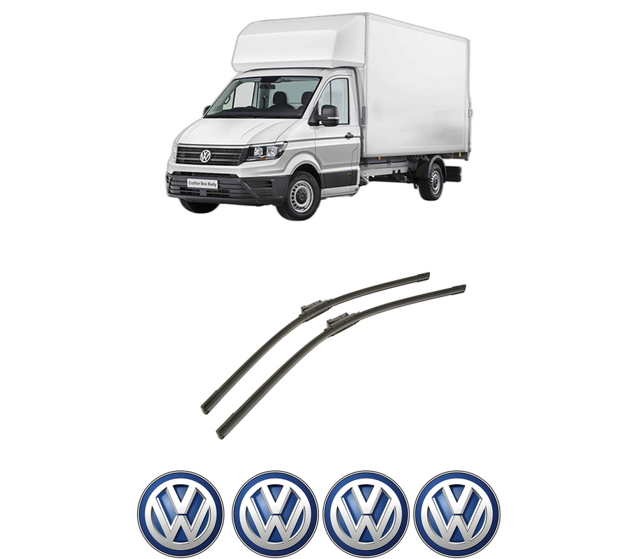 Set stergatoare auto Volkswagen TRANSPORTER T6 Van (SGA, SGH, SHA, SHH) din 2015-2024, pentru parbriz auto, 2 bucati, Bosch Aerotwin, din cauciuc siliconat rezistent, 4 Stickere Auto Volkswagen