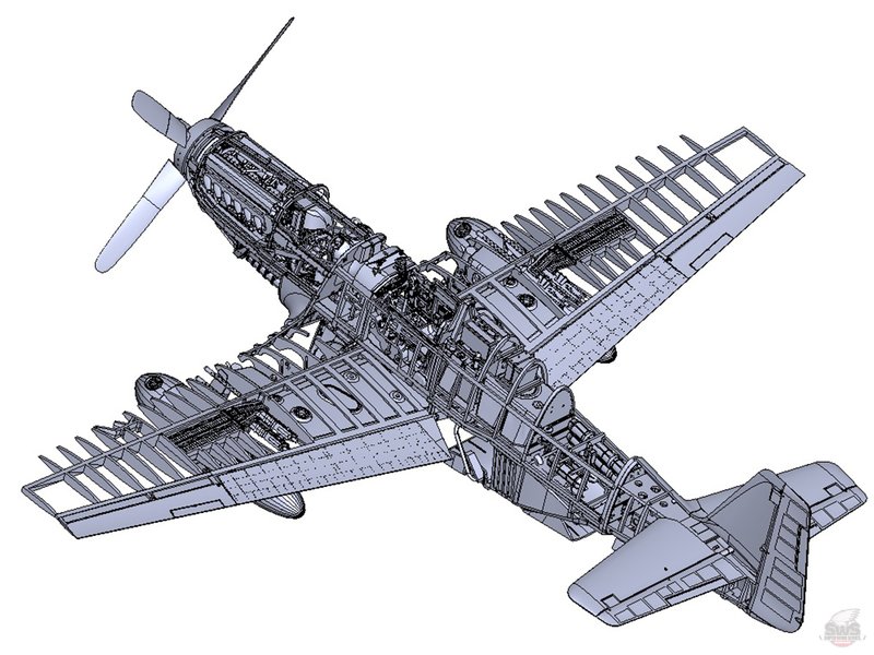 1/32 - North American P-51B/C Mustang by Zoukei Mura - 3D