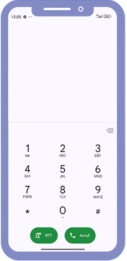 RTT-Schaltfläche in Telefon-App