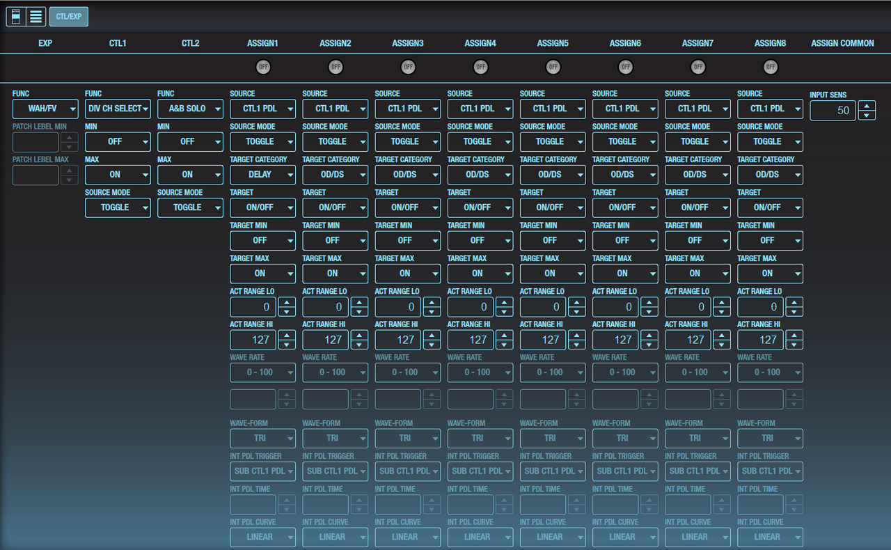 GT-001 - how do i use a midi pedal to [NEXT PRESET] or [PREV PRESET]